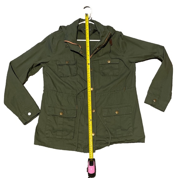 Market & Spruce Olive Utility Jacket With Removable Hoodie - Picture 7 of 7